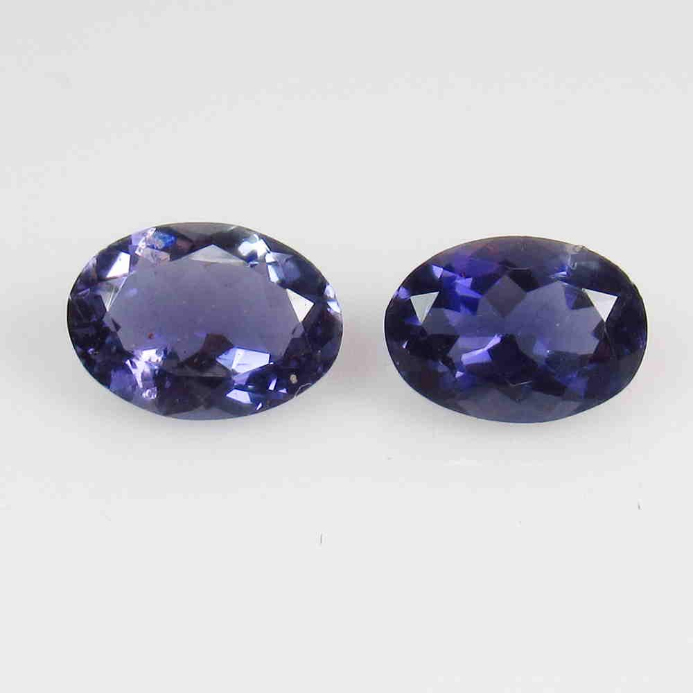 1.46 Ctw Natural Iolite 7X5 mm Oval Pair: No Reserve! Title: 1.46 Ctw Natural Iolite 7X5 mm Oval Pair Stone Clarity: VVS Gemstones: Iolite Carat Weights: 1.46 Size/Dimensions: 7.20 x 5.40 x 3.80 mm / 2 PC's Additional Information: Very Good L