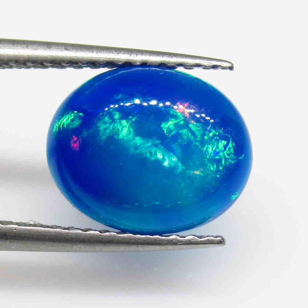 1.55 Ctw Natural Ethiopian Blue Fire Opal Oval Cab (1 of 2)