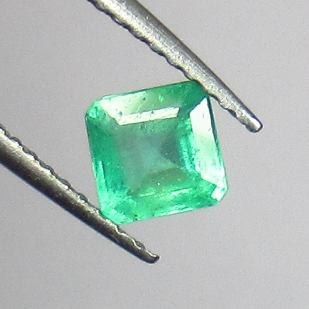 0.53 Ct Natural Zambian Emerald Square Octagon Cut (1 of 2)