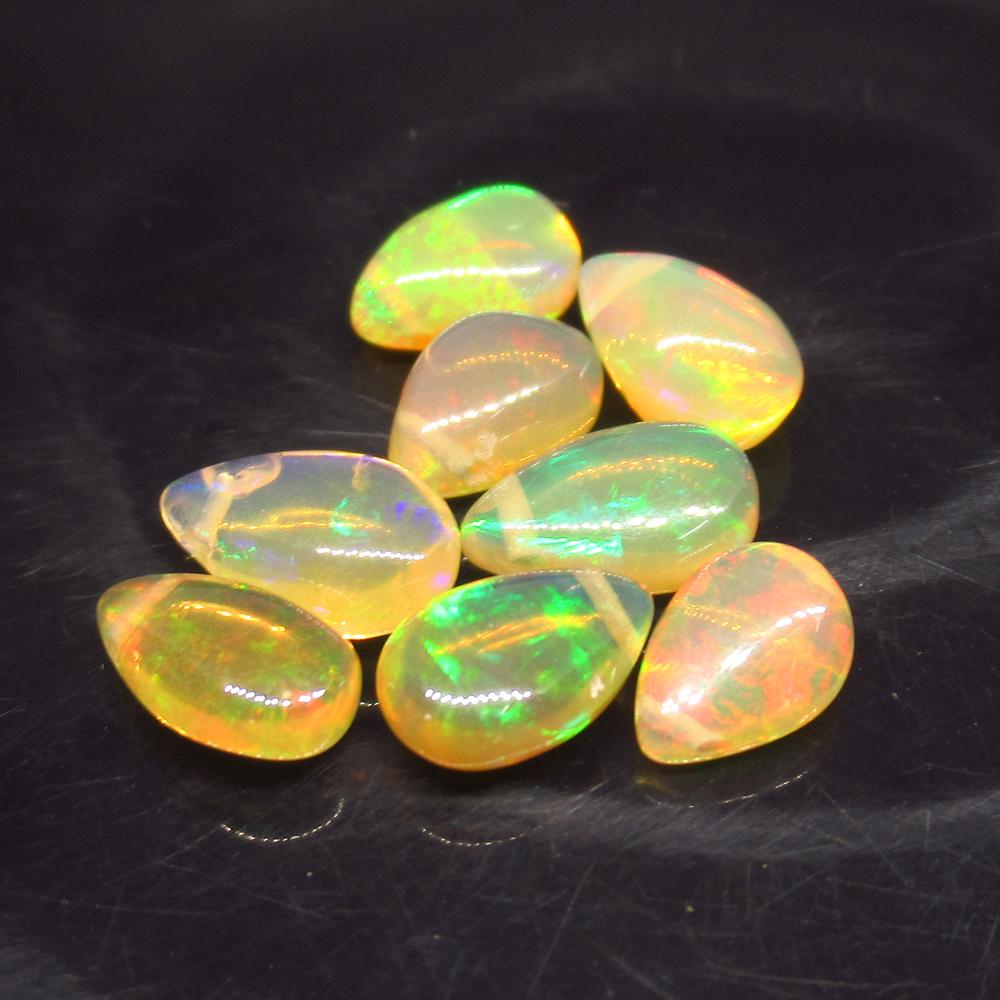 5.67 Ct Natural 8 Drilled Pear Multi-Color Fire Opal (1 of 2)