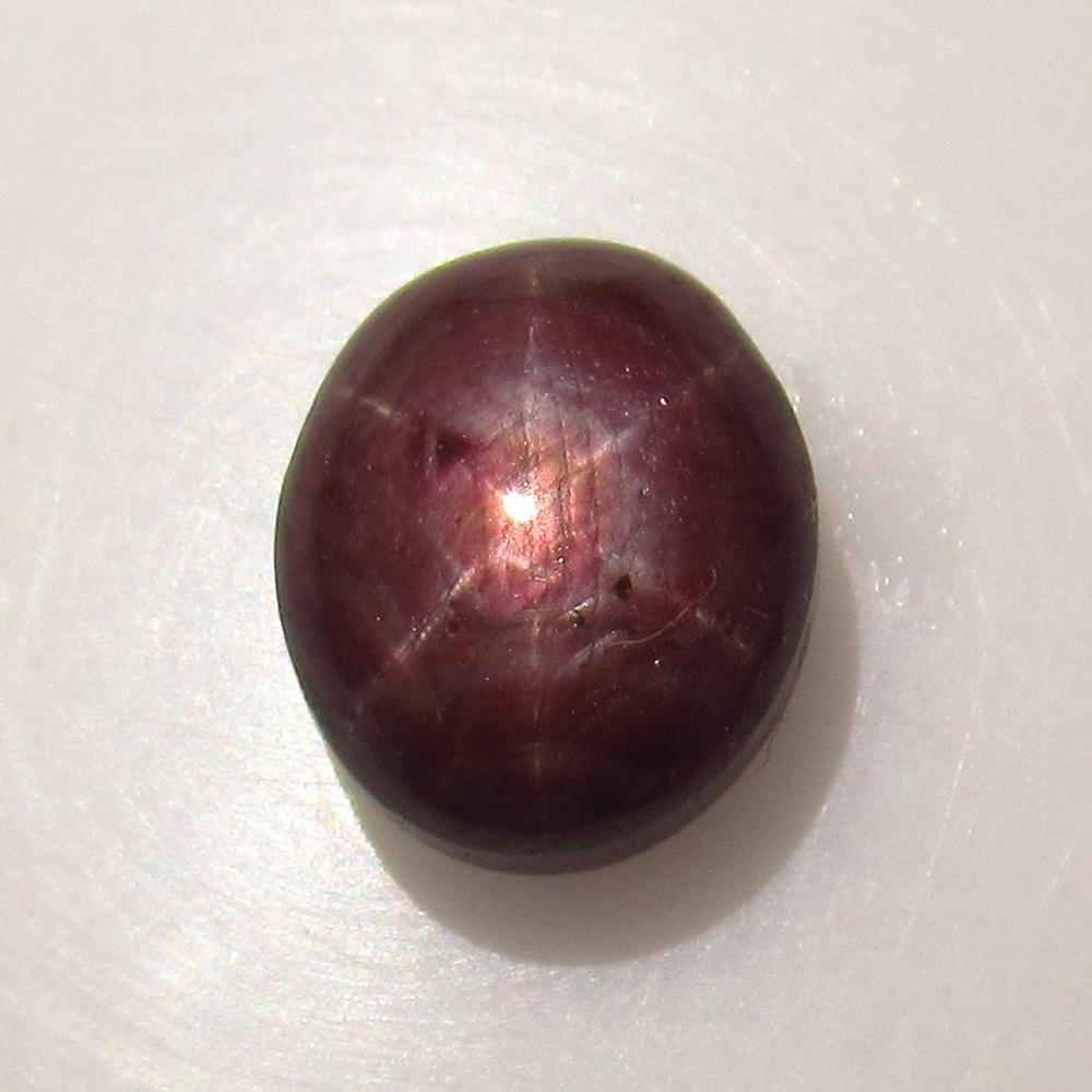 5.02 Ct Natural Six Line Star Ruby Oval Cab (1 of 2)