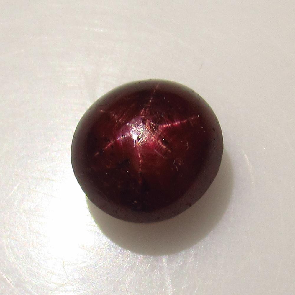 4.96 Ct Natural Six Line Star Ruby Round Cab (1 of 2)