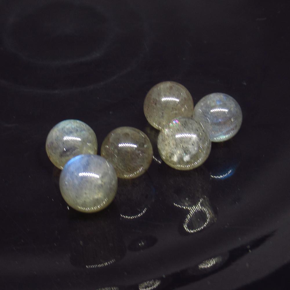 33.09 Ct Natural 6 Labradorite Drilled Ball Beads: No Reserve! Title: 33.09 Ct Natural 6 Labradorite Drilled Ball Beads Stone Clarity: Transparent Gemstones: Natural Labradorite Beads Carat Weights: 33.09 Size/Dimensions: 9.10 - 9.50 mm / 6 PC's Addit