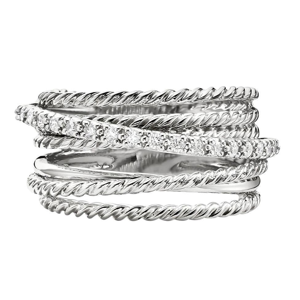 David Yurman Crossover Wide Ring with Diamonds (1 of 4)