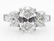 GIA 3.45ct Estate Vintage Oval Cut Diamond Three Stone