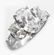 GIA 3.45ct Estate Vintage Oval Cut Diamond Three Stone - 2