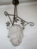 FRENCH ART DECO CHANDELIER MOLDED pressed GLASS MULLER - 2