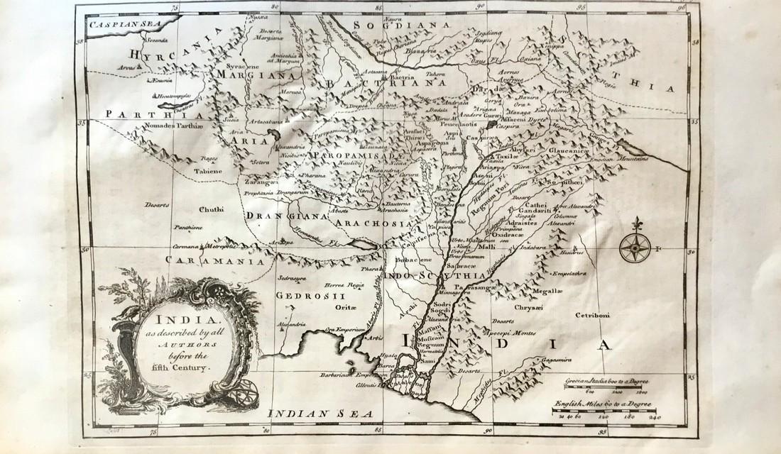 Ancient western India. Today’s Afghanistan & Pakistan: Title: Ancient western India. Today’s Afghanistan & Pakistan Description: Map by Emanuel Bowen, published by John Harris in 'Navigantium Atque Itinerantium Bibliotheca' or a Complete Collection of V