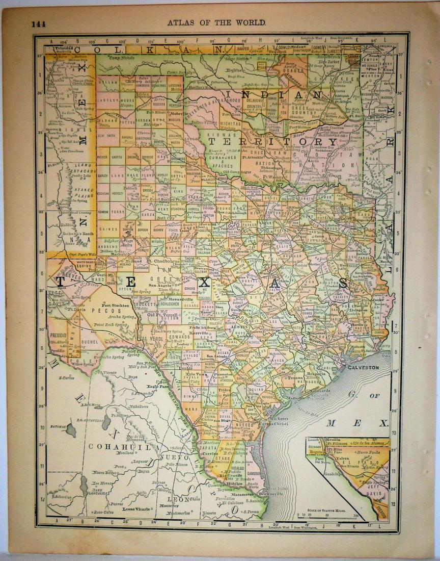 Texas, Indian Terratory 1888 (1 of 1)