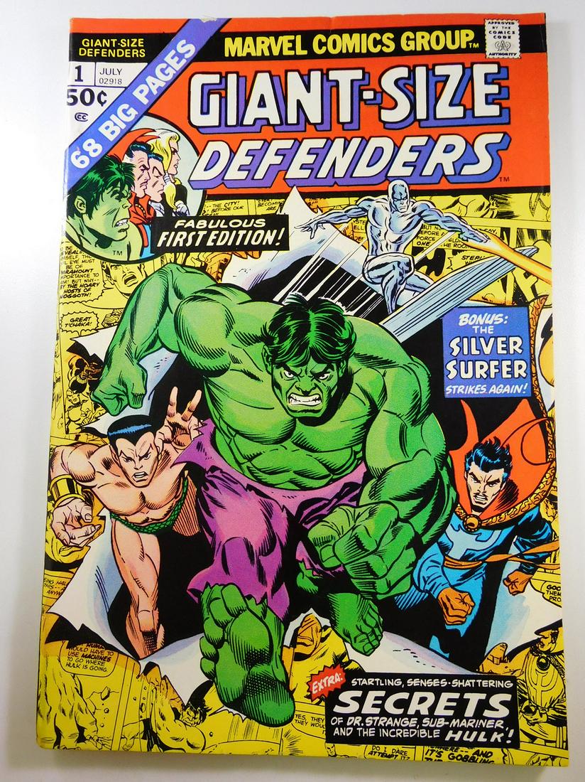 Giant-Size Defenders #1 Solo Silver Surfer Story: No Reserve! Giant-Size Defenders #1 Solo Silver Surfer Story. FN- Shipping: Individual Comics: Flat-rate of $9.99 (1-8 comics) or $19.99 (9+ comics) to anywhere within the contiguous U.S. Internationa