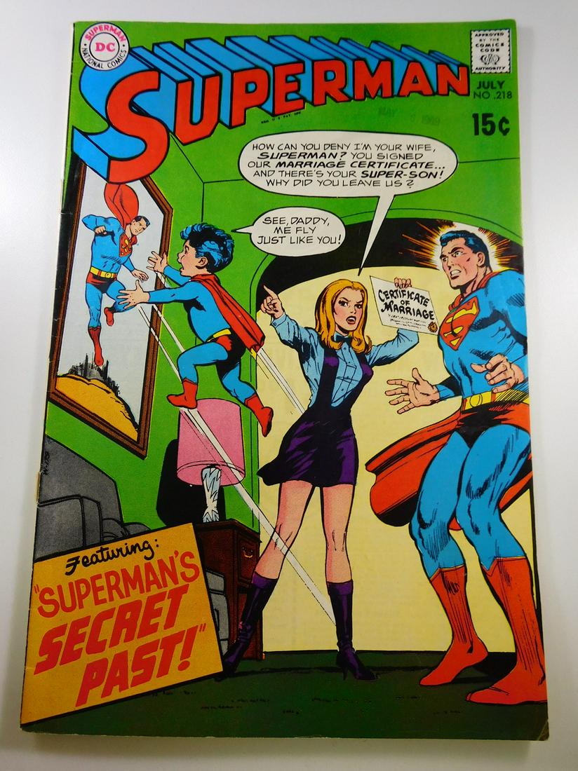 Superman #218: No Reserve! Superman #218. VG/FN Shipping: Individual Comics: Flat-rate of $9.99 (1-8 comics) or $19.99 (9+ comics) to anywhere within the contiguous U.S. International: Foreign shipping rates are det
