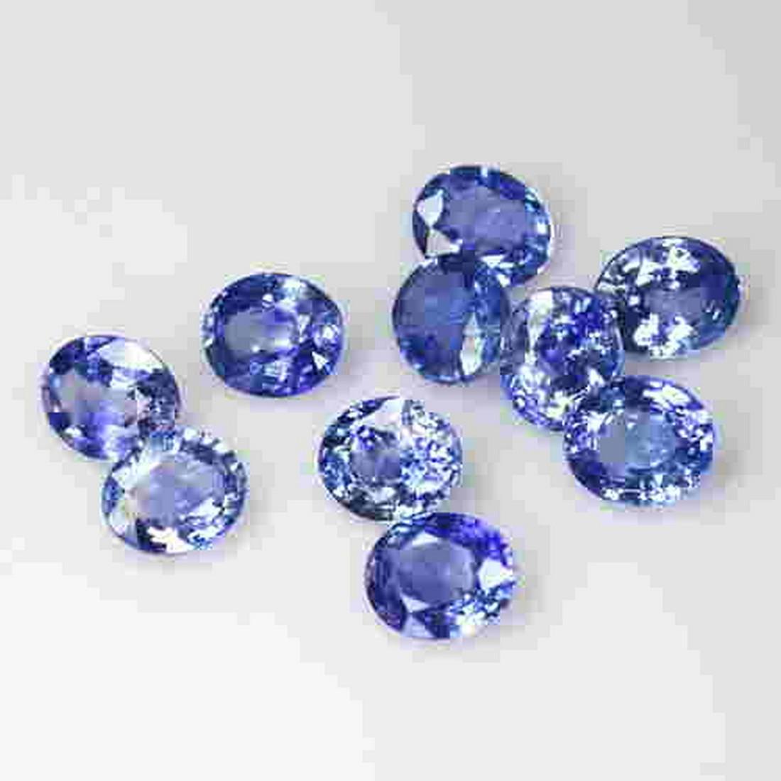 10 PCS 7.60 CTS NATURAL SRI LANKA BLUE SAPPHIRE OVAL (1 of 1)