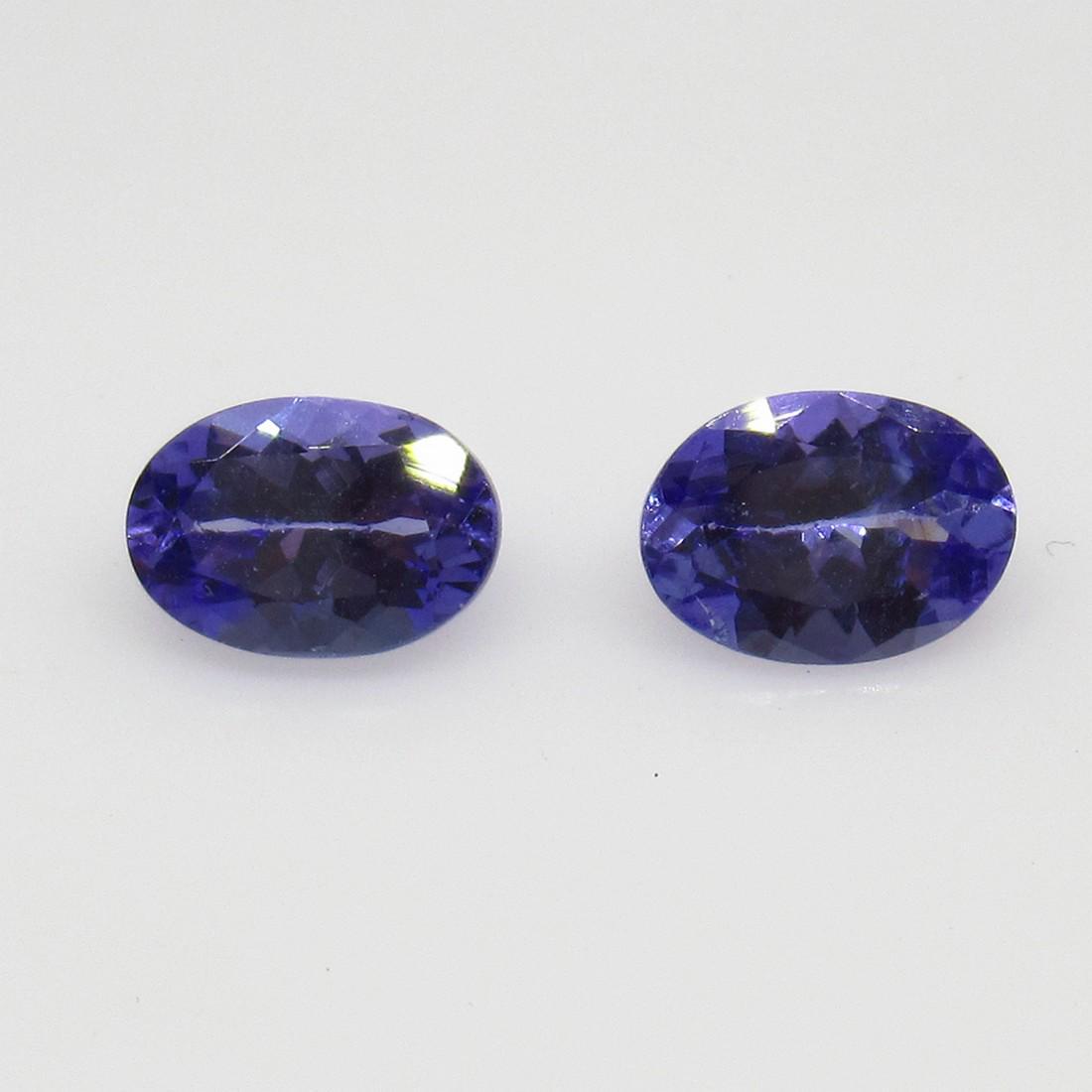1.71 Ct Natural Tanzanite Oval Pair (1 of 2)