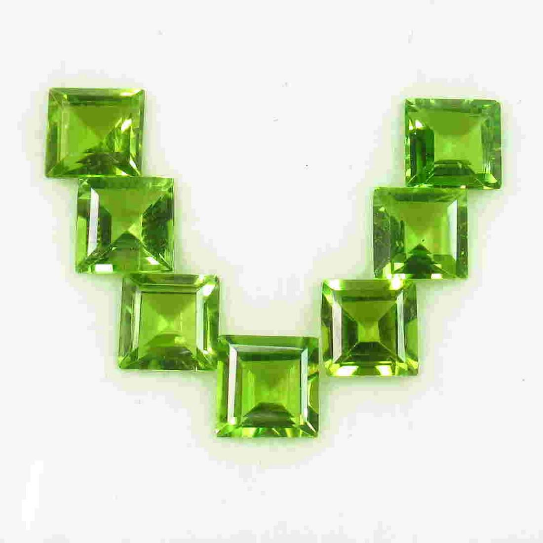 11.56 Ctw Natural 7 Pakistan Peridot Square Neckalce (1 of 3)