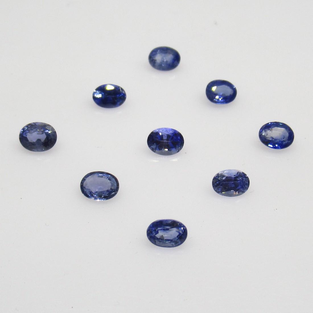 2.02 Ctw Natural 9 Blue Sapphire Oval Necklace Set (1 of 2)