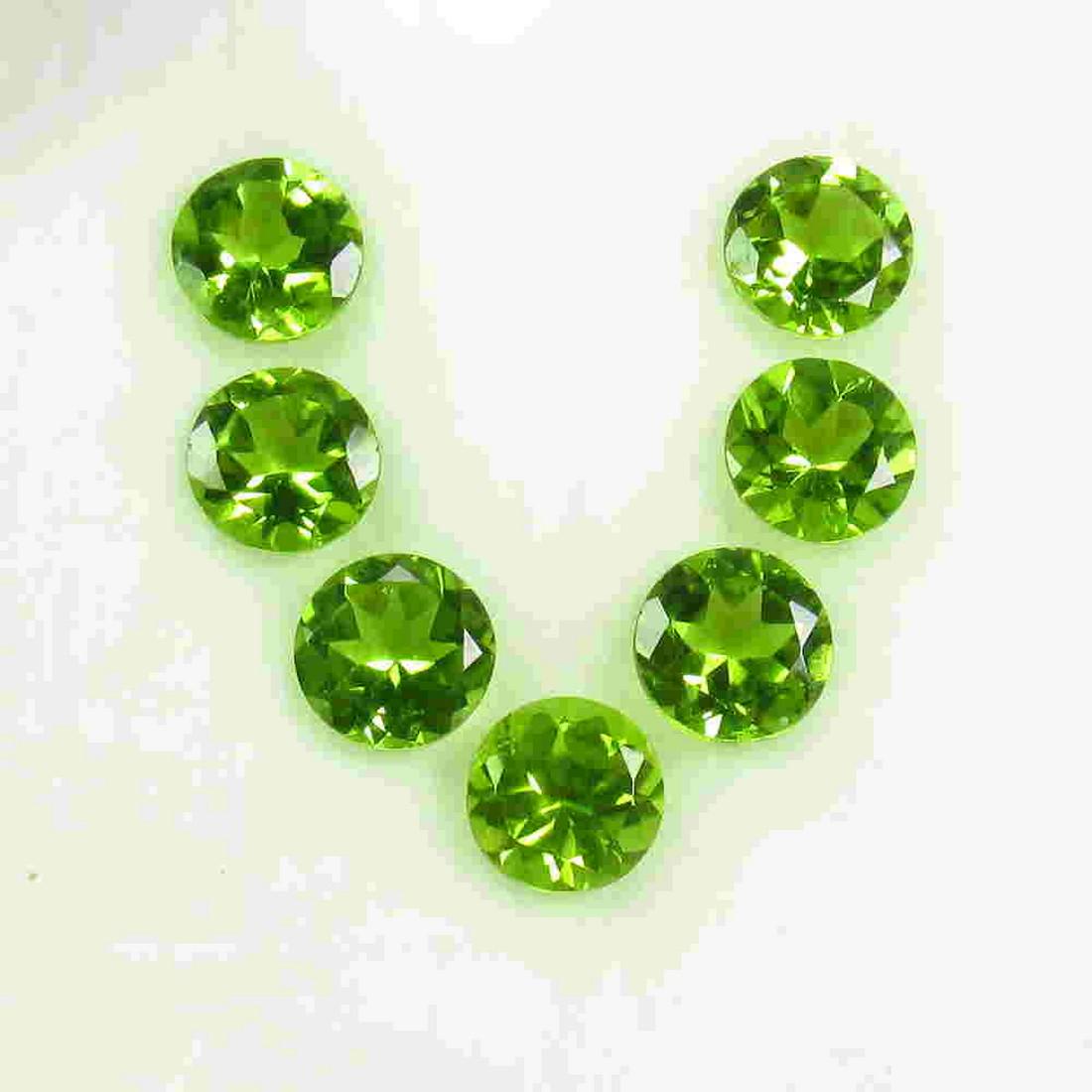 9.09 Ctw Natural 7 Pakistan Peridot Round Necklace Set (1 of 3)