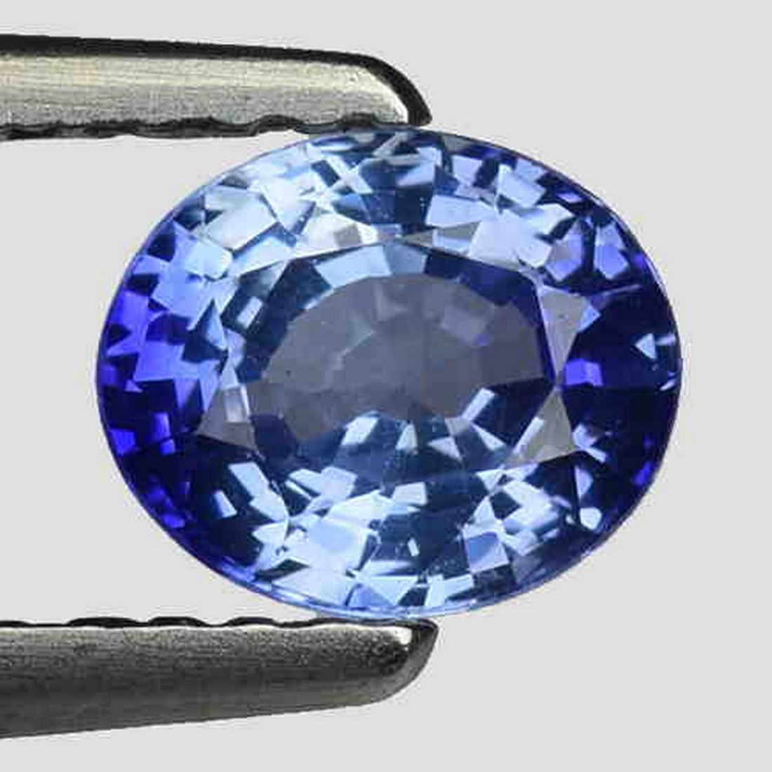 1.25 CTS NATURAL CEYLON BLUE SAPPHIRE OVAL SHAPE HEATED (1 of 1)