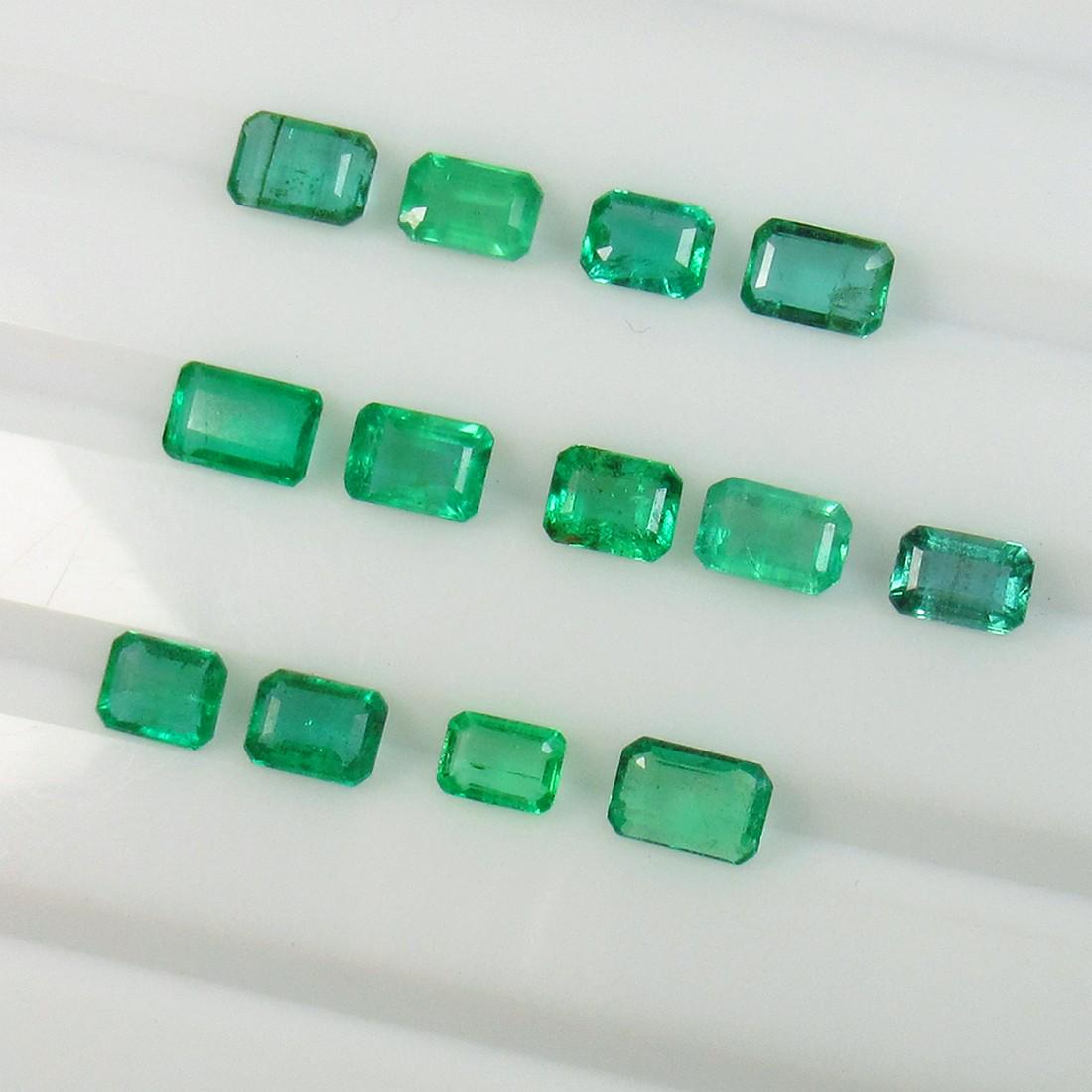 6.54 Ct Natural 13 Zambian Emerald Octagon Lot (1 of 3)