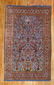 Silk Souf Blue Kashan Paradise Rug