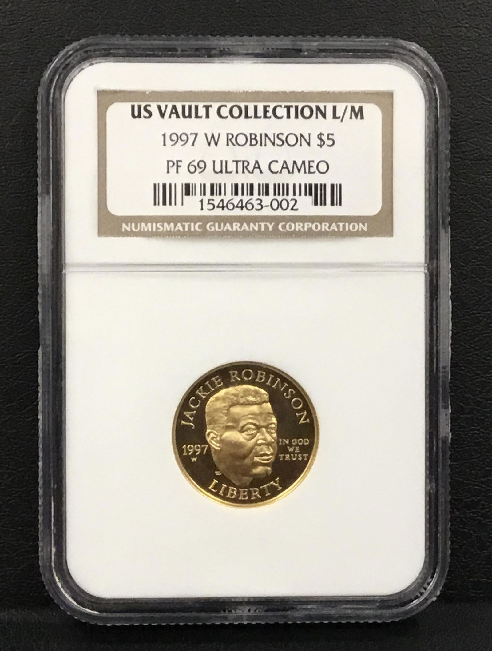 1997-W Jackie Robinson $5 Gold Coin (1 of 4)