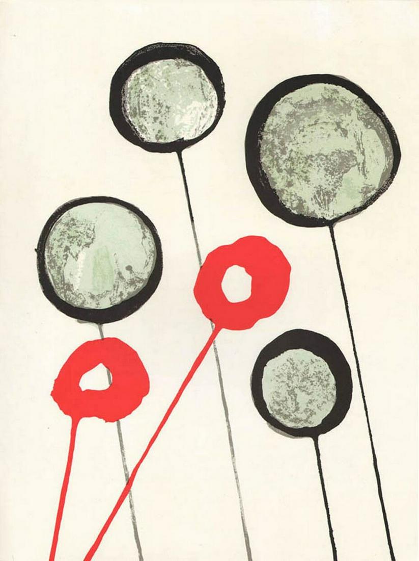 Alexander Calder original Lithograph 1975, DM13156: Title: Alexander Calder original Lithograph 1975, DM13156 Medium: Lithograph Dimensions: 24x20 inch Description: Artist: Alexander Calder Country: USA Title: Untitled - DM13156 Medium: Original Lithog