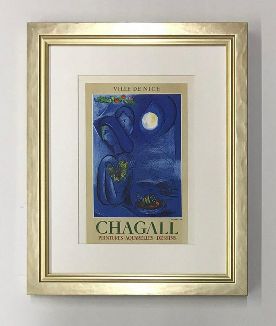 Marc Chagall Lithograph Ville de Nice 1959: Title: Marc Chagall Lithograph Ville de Nice 1959 Medium: Lithograph Dimensions: 12.5x9.5 inch Description: Artist: Marc Chagall Country: Russia Title: Ville de Nice Medium: Lithograph Paper size: vel