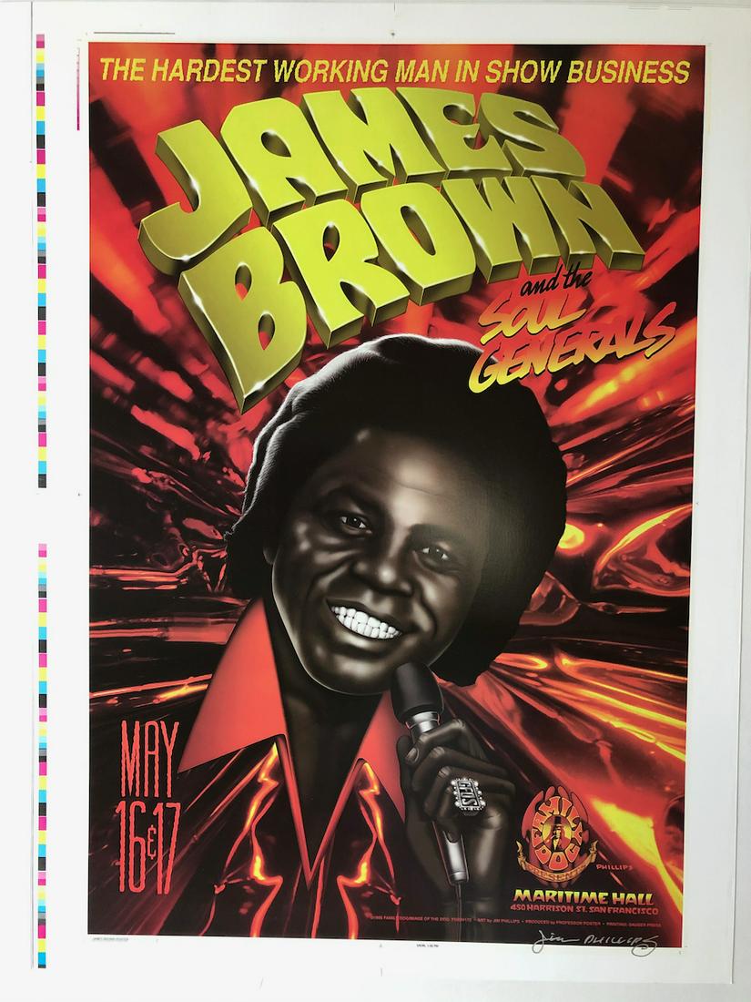 JAMES BROWN 1996 - SIGNED UNCUT PROOF (1 of 1)