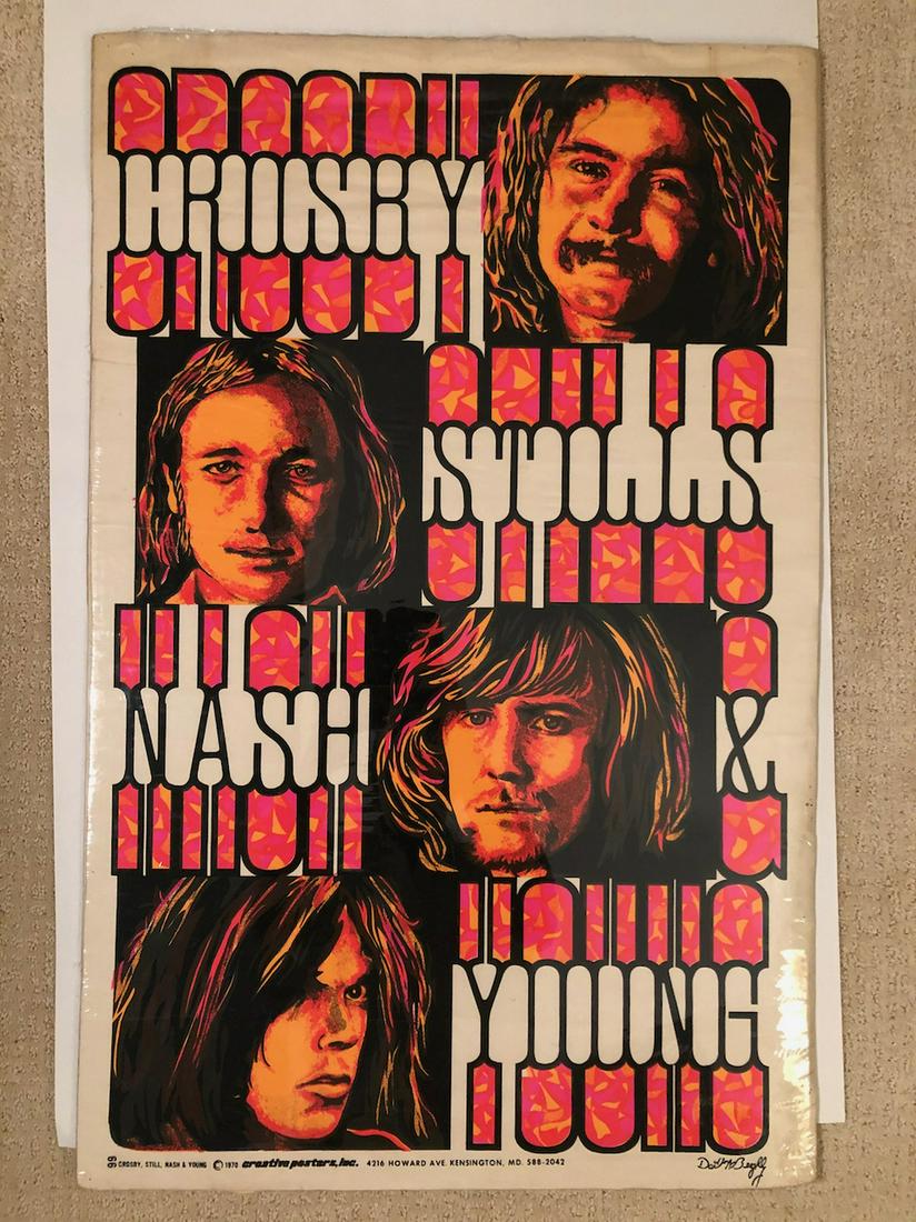 RARE CSNY BLACKLIGHT POSTER 1970 (1 of 1)