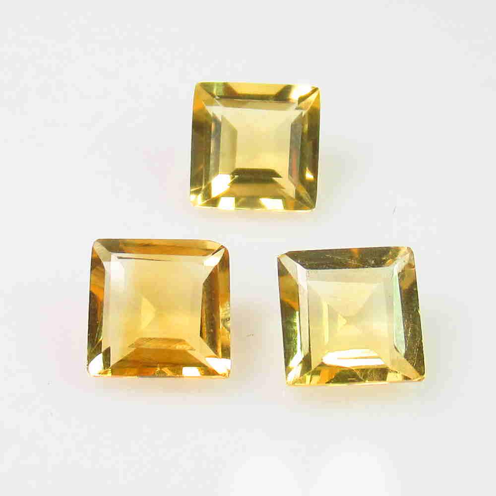 4.16 Ctw Natural 3 Citrine Square Set (1 of 2)