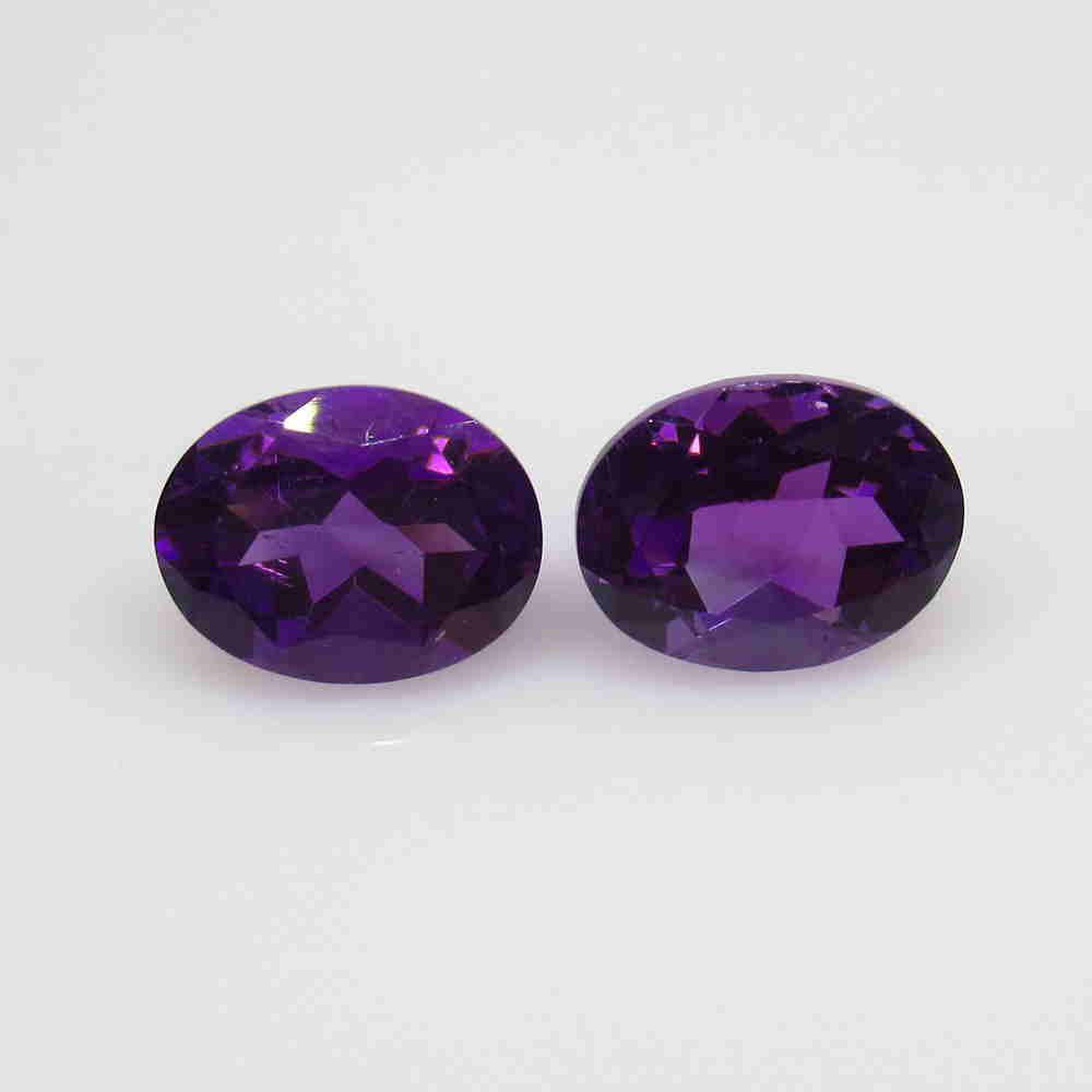4.00 Ctw Natural Purple Amethyst Oval Pair (1 of 3)