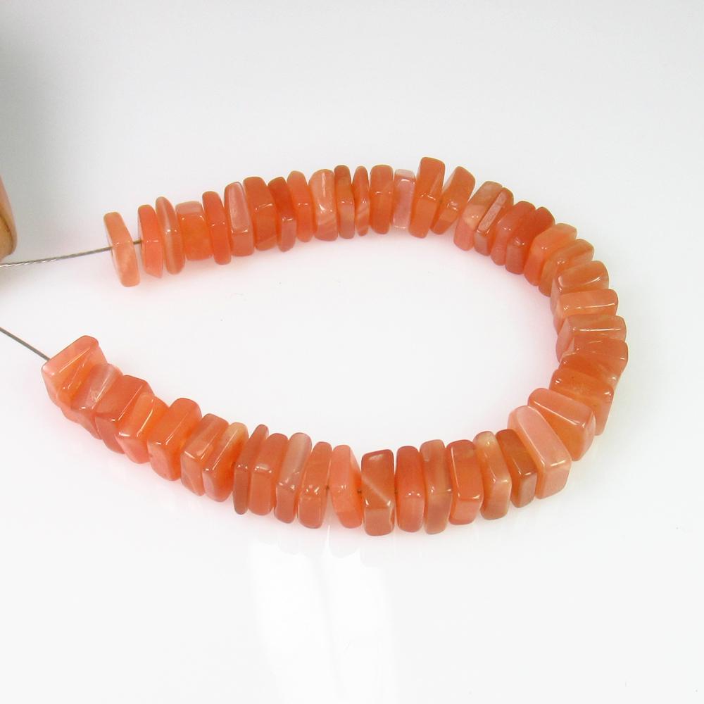 29.57 Ct Natural 56 Drilled Moonstone Square Beads (1 of 2)