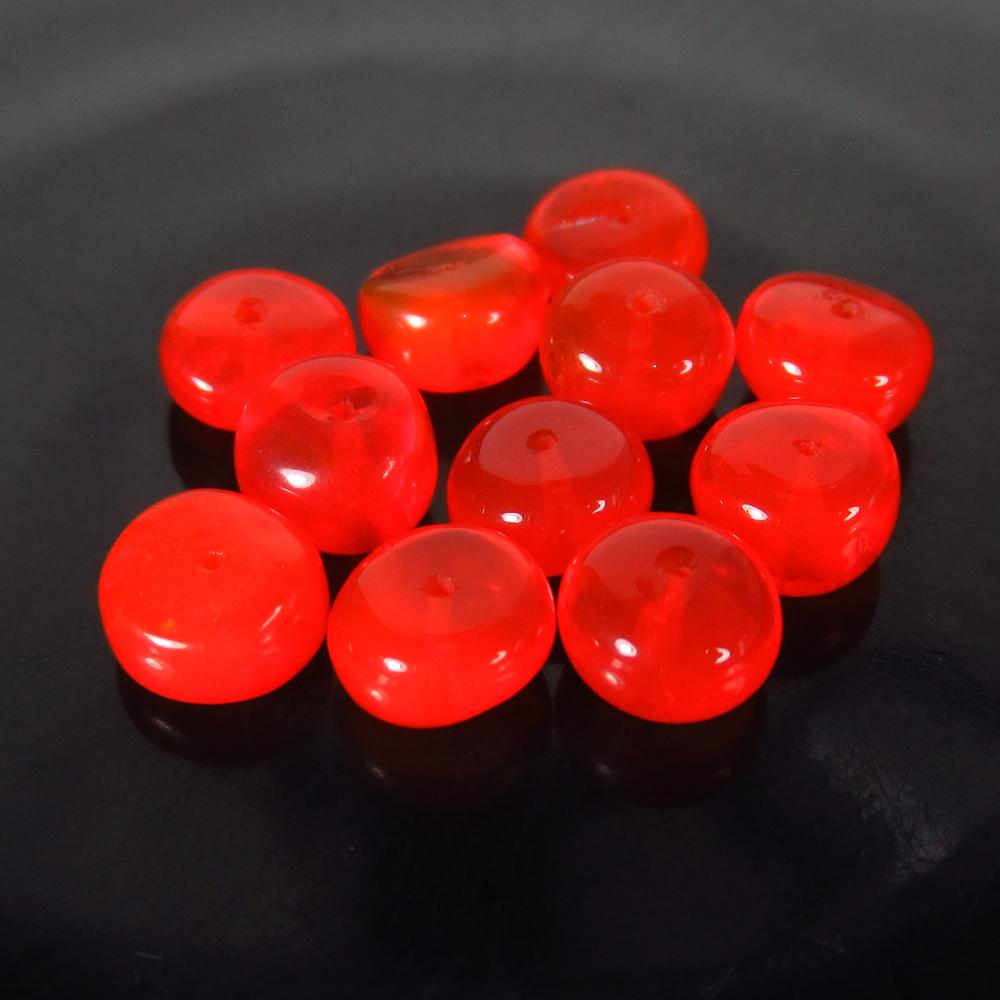 8.40 Ct Natural 11 Drilled Round Orange Fire Opal Beads (1 of 2)