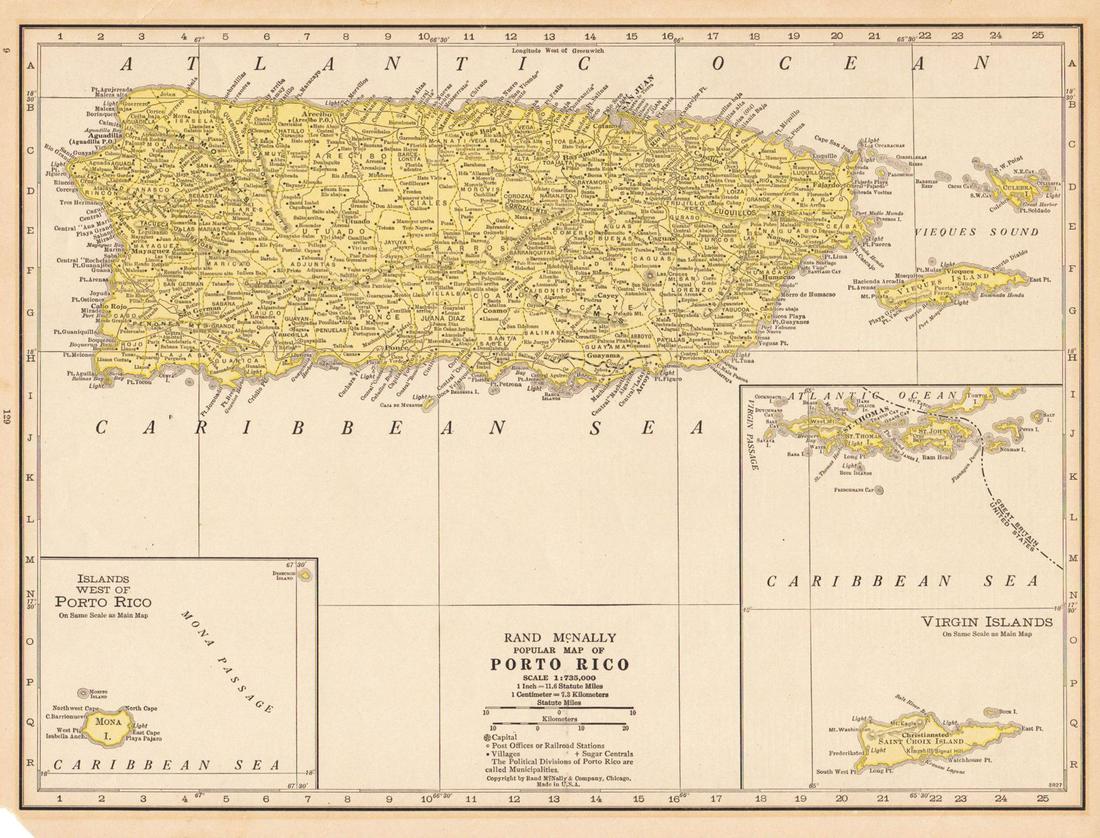 Rand McNally: Puerto Rico with Virgin Islands Inset (1 of 1)
