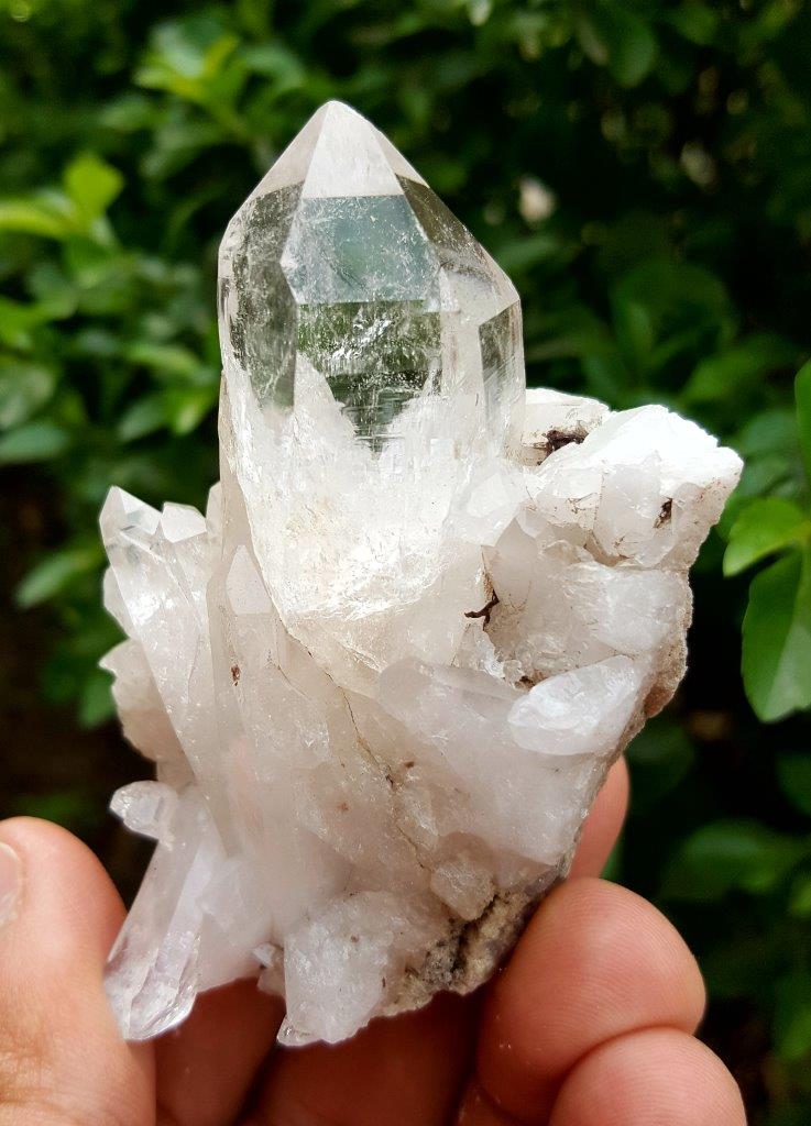 96.7 Grams Natural Termianted Healing Quartz Crystals: Title: 96.7 Grams Natural Termianted Healing Quartz Crystals Specimen 74X49X33 mm Origin: Pakistan Reserve: $40.00 Shipping: Domestic: Flat-rate of $23.00 to anywhere within the contiguous U.S. Intern