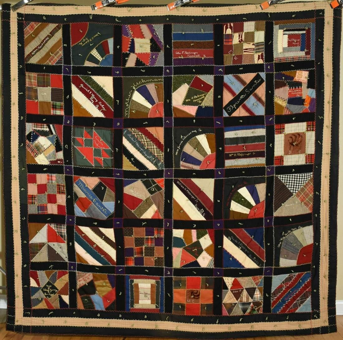 MUSEUM QUALITY Vintage Wool Sampler Antique Quilt (1 of 10)
