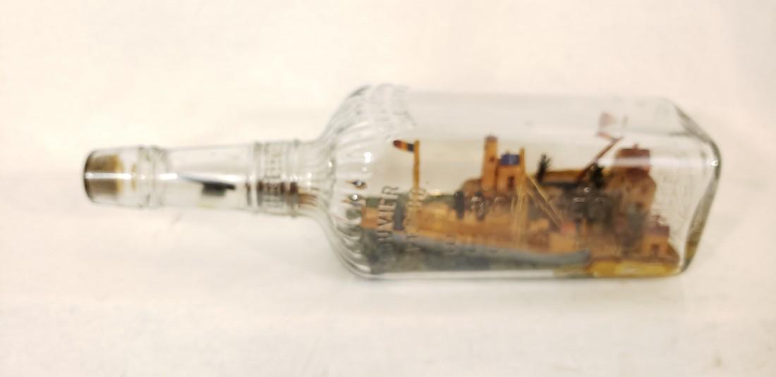 Folk art harbor in a bottle ca 1920's (1 of 7)