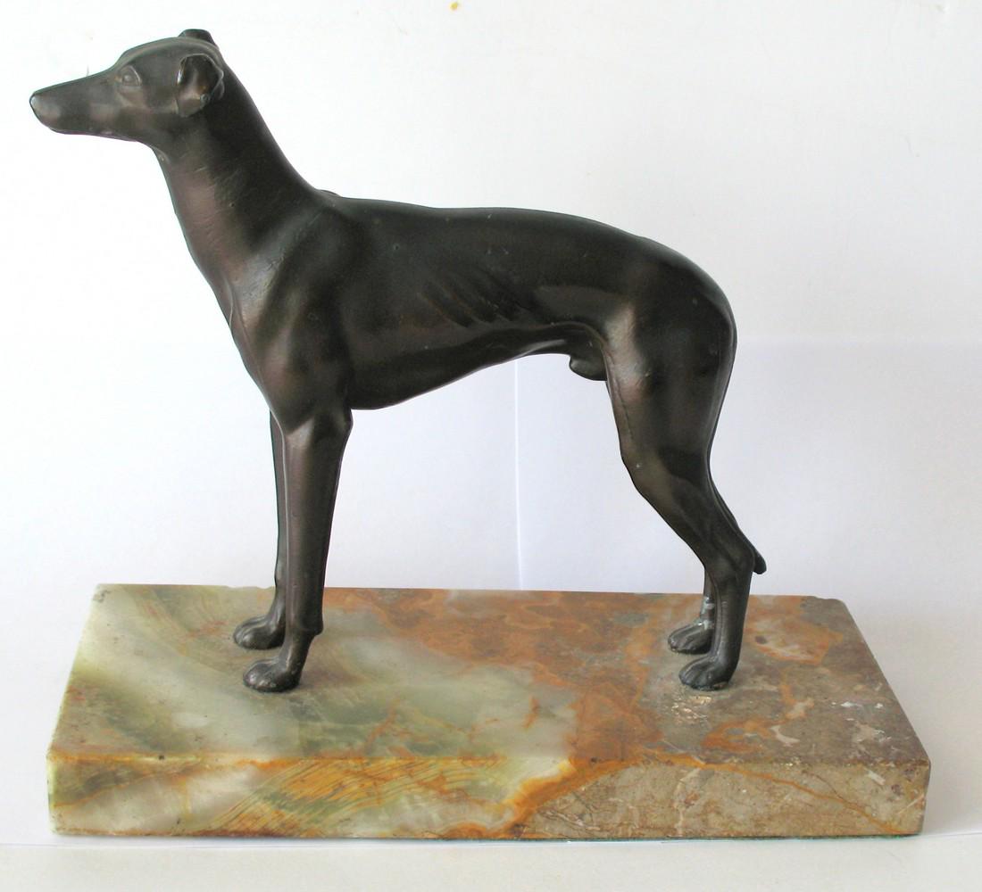 Bronze dog statue. (1 of 4)
