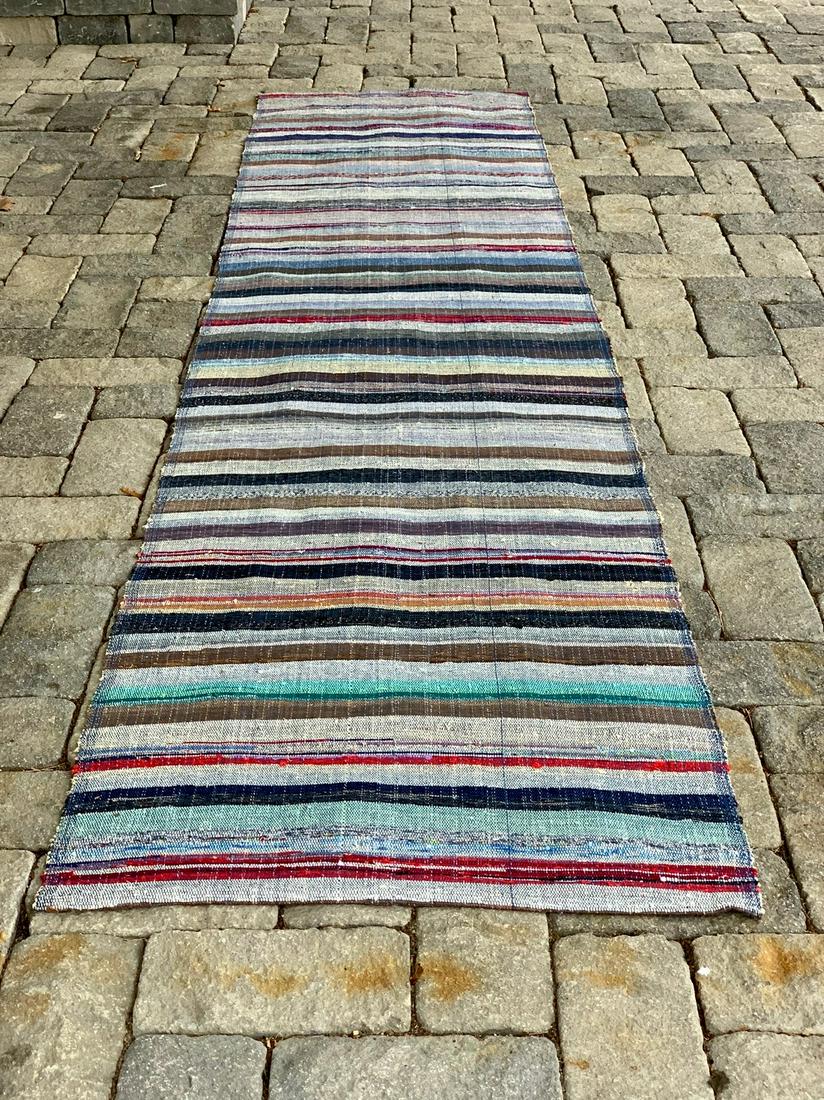 Early 20th c Quebec Rag Carpet (1 of 4)