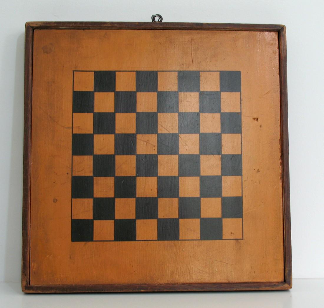 Early New England chrome yellow game board (1 of 2)