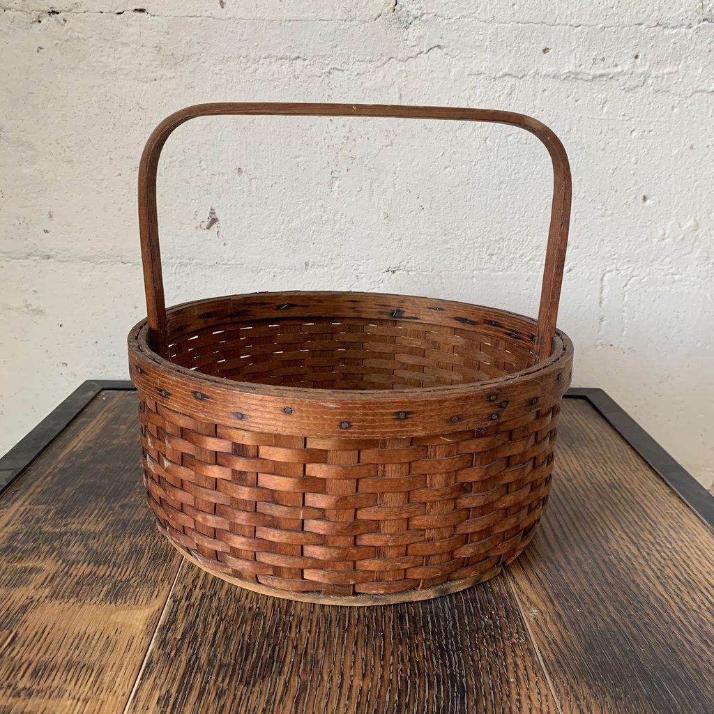 19th Century Handwoven Basket (1 of 2)