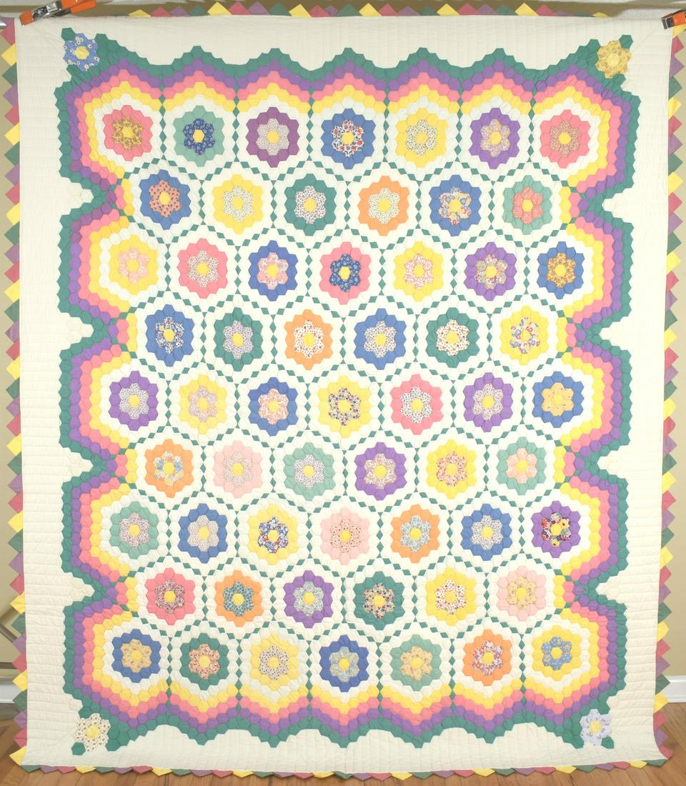 Flower Garden Quilt with Multiple Borders Apr 09, 2020 Jasper52 in NY