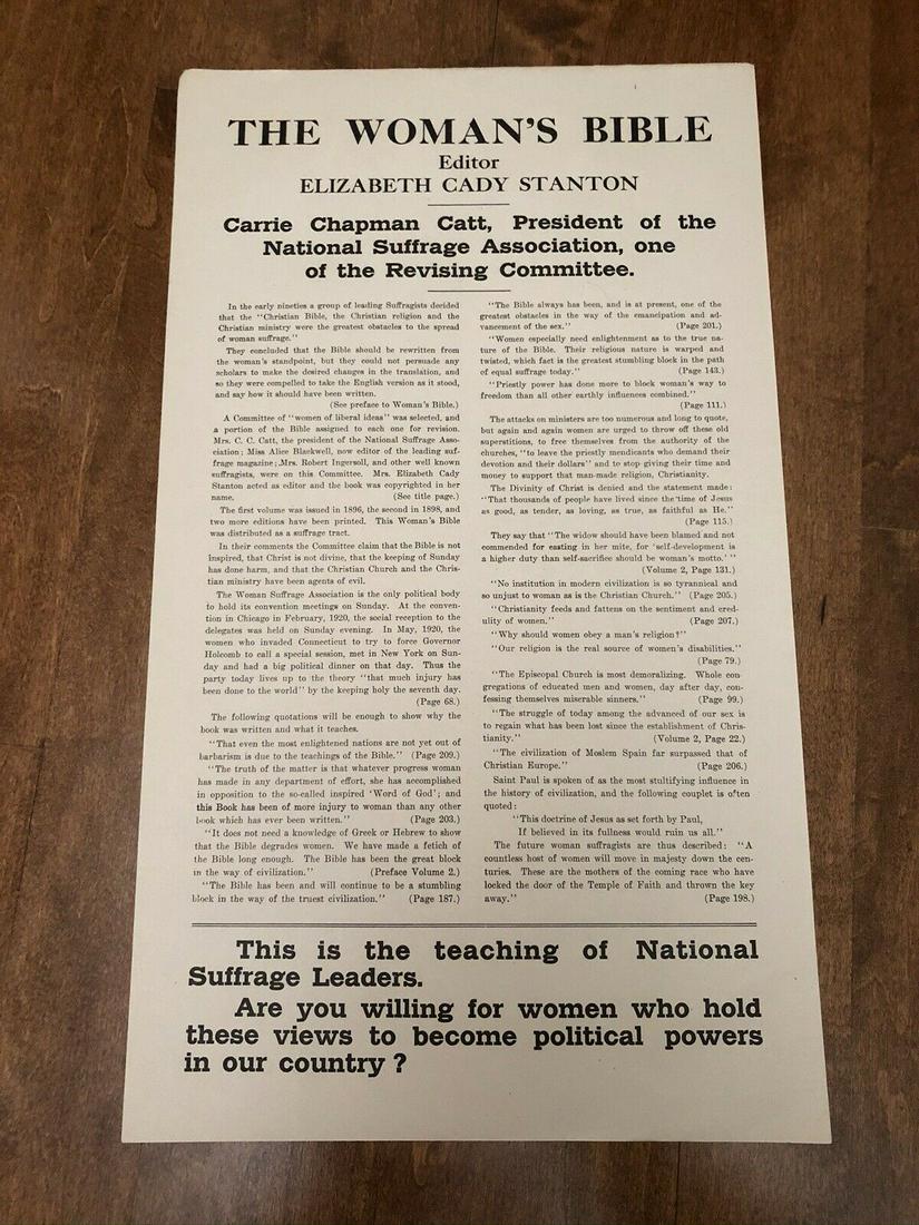 Rare Circa 1915 Women’s Suffrage Broadside (1 of 1)