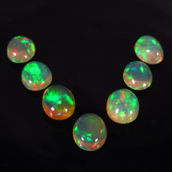 9.60 Ct Natural 7 Multi-Color Fire Opal Oval Necklace (1 of 3)