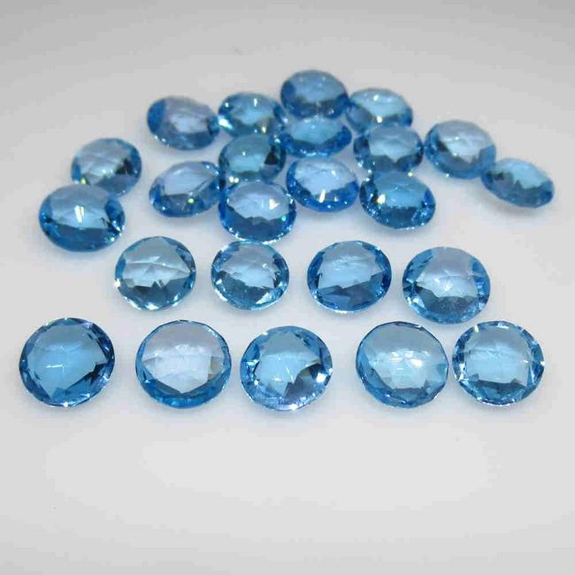 49.56 Ctw Natural 24 Blue Topaz Round Matching Set (1 of 2)