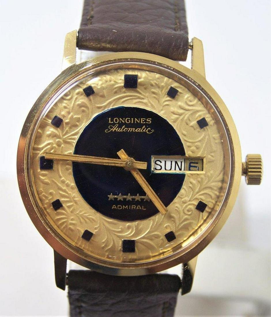 Vintage 18k GP LONGINES 5 Star ADMIRAL Automatic DAY: Description Vintage 18k Gold Plated LONGINES 5 Star ADMIRAL Automatic DAY DATE Watch c.1970s Cal.508 with Beautiful Dial Great present for yourself or someone you love as well as for vintage collector