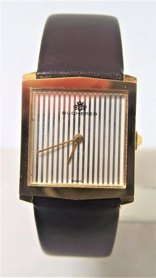 Vintage 18k Gold Plated BUCHERER Unisex Winding Watch*: Description Vintage 18k Gold Electro Plated BUCHERER Unisex Winding Watch* SERVICED This Unisex Bucherer watch is Swiss made Great present for yourself or someone you love! * 20mc yellow gold electrop