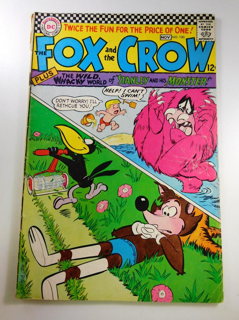 The Fox and the Crow #100: No Reserve! The Fox and the Crow #100 - GD/VG Shipping: Individual Comics: Flat-rate of $9.99 (1-8 comics) or $19.99 (9+ comics) to anywhere within the contiguous U.S. International: Foreign shipping