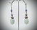 925 SS Dangly Cocktail Earrings w Jade & Amethyst - 2