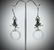 Sterling Silver Frog Designed Earrings w Jade, Peridot, - 3