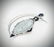 Sterling Silver Necklace w Engraved Jade Pendant & CZ,
